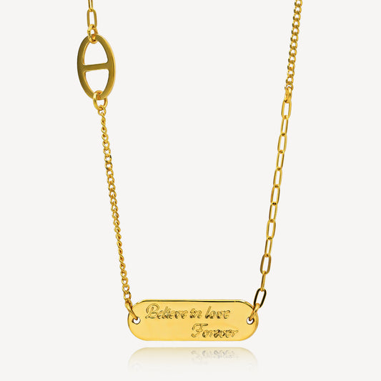 999 Gold Believe In Love Necklace