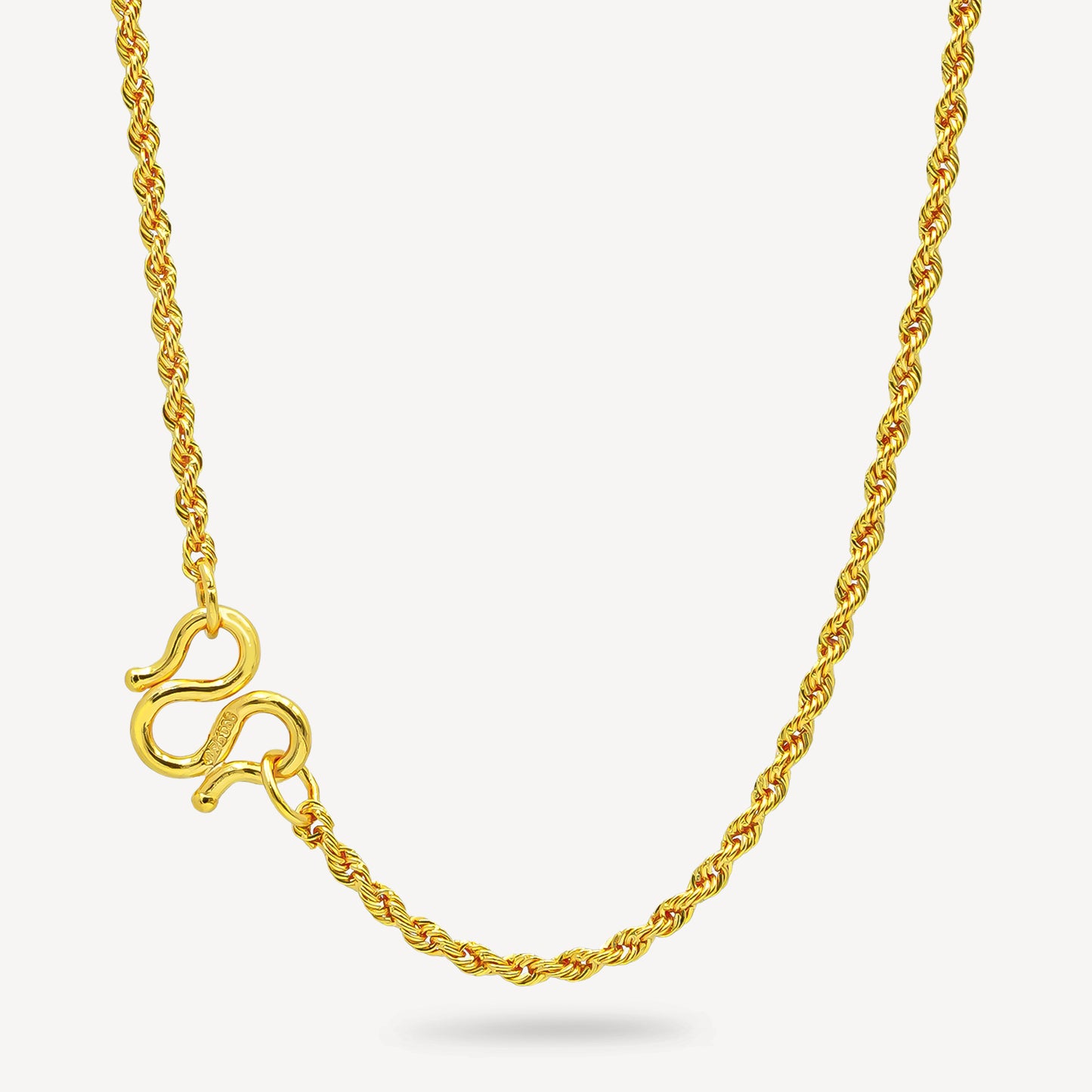 999 Gold Solid Rope Necklace